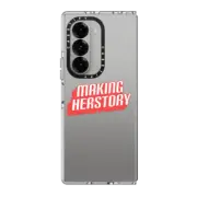 Galaxy Z Fold6 Clear Case Making Herstory iPhone Case by Quotes by Christie