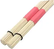 CORHAD Strong Bamboo Wooden Drumsticks Set Rack Drum Stick Drum Brush Bamboo Stick for Jazz Orchestra Portable