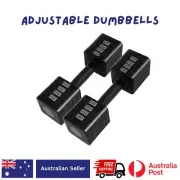 Adjustable Dumbbell Set workout pair 5-in-1 Quick Weight Change Home Gym fitness