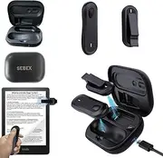 Sebex RF Page Turner for Kindle Accessories to E-Books Reading with Wrist Strap, Remote Control Clickers for Kindle Coloursofts, Paperwhites, eReaders, Ipads and Android Tablets with Charging Case