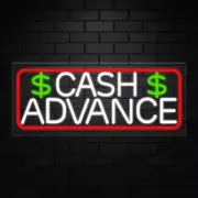 Cash Advance Sign for Business Displays | LED Flex Neon | 32"W x 13"H x 1"D