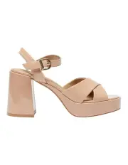 [Sandler] Sienna Sandals in Nude Patent