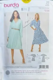 Burda 6629 Size 10-20 Misses Dress Skirt Sewing Pattern Fabrics Crafts Uncut New