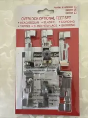 Optional Overlock Feet Set of 6 Part G20806 No. A1A39300 Brand New