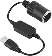 Cigarette Lighter Adapter, USB Port to 12V Car Cigarette Lighter Socket Female Converter Adapter Cord USB Port Power Converter for Car Cigarette Lighters