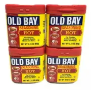 4 Pack Old Bay Seasoning Spices HOT Spicy 2.12 oz. Lot