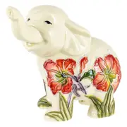 Old Tupton Ware Gladiolus Elephant 2 Home Decor Decorative Statue Ornament