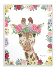 Stupell Flower Friends Giraffe by Emily Adams
