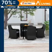 5 Piece Garden Dining Set with Cushions Outdoor Furniture Patio Table Chai 99530