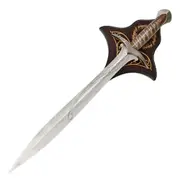 Metal Lord of the Rings Sting Sword of Frodo Baggins LOTR & Wall Plaque Collect