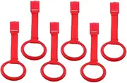 Totority 6 Pack Pull Ring Playpen Pull Up Ring Toddler Walker Hook Baby Toys Safety Standing Aid Red Nursery