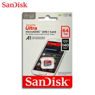 SANDISK 64G ULTRA A1 microSDXC UHS-I U1 記憶卡 手機 switch 適用