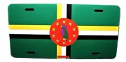 DOMINICA FLAG METAL NOVELTY CAR LICENSE PLATE AUTO TAG