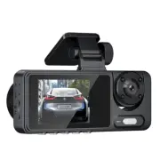 Dash Cam Car DVR Recorder 3 Lens Front/Rear/Inside Camera Night Vision G-sensor (for: Honda Civic)