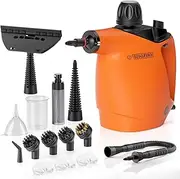 Handheld Steam Cleaner, Steam Cleaner with 16 PCS Accessory & Safety Lock, 500ML Large Capacity Natural Surface Steam for Cleaning, Multipurpose Steam Cleaner for Home, Car, Bathroom, Grease(Orange)