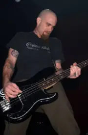 Nick Oliveri of Queens of the Stone Age during K-Rock's 2002 Claus- Old Photo