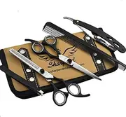 Sharpend Professional Hair Cutting Scissors Kit 6.5 inch Japanese Stainless Steel Barber Shears for Men & Women – Salon Quality Hair Thinning Scissors set for Home & Professional Use
