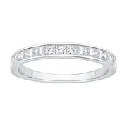 Princess Cut Anniversary Ring with .75ct of Laboratory Grown Diamonds in 18kt White Gold