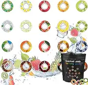 Alpha Fit Flavored Water Bottle Pods 16 PIC, Air Up Flavor Pods, Air Up Bottle Pods, Watermelon, Peach, Coke, Black, Pink, Blue, Purple (1 Set of 16 pods (Flavors up to 70 oz/2 L of Water)