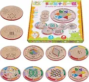 YRTUOP Checkers Chess Board Game Set | Multifunctional Portable Kids Chess Set,Lightweight Educational Toys for Home Travel Family Gatherings Parties