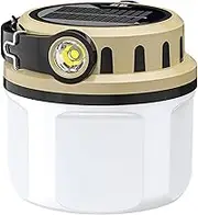 Solar Camping Light, Battery Powered Camping Light | High Brightness, 4 Lighting Modes, Portable Outdoor Equipment for Camping, Fishing, Hiking and Outdoor Activities