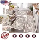 Versatile Kitchen Runner and Mat Set - 3 Piece Non-Slip Washable Collection