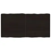 vidaXL Table Top Dark Brown 120x60x(2-6) cm Treated Solid Wood Live Edge