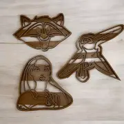 Pocahontas Cookie Cutters Set of 3 Cookie Cutters. Molds