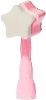 Manual Facial Cleansing Brush, 2-in-1 Skin Care face Brush, Silicone Facial Scrubber Manual Dual Face Wash Brush for Deep Pore Exfoliation Massaging (Pink, One size)