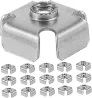 Homoyoyo 50pcs Square Tube Nut Threaded Inserts Nuts Square Tube Nuts Threaded Inserts Supplies Convenient Threaded Nuts Replacement Tube Inserts Nuts for Square Tubes Metal