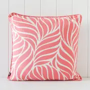 Rayell Indoor Square Cushion Printed Leaf Love Tangerine 45x45cm