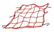 Universal Red Motorcycle ATV Cargo Net 15" x 15" - 5mm Cord 6 Hook