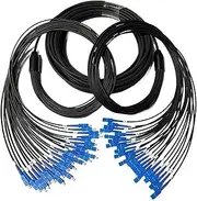 VJSUWI 24 Strand LC SC FC A St TPU Shielded Fiber Optic Patch Cord - Outdoor Jumper Waterproof for FTTH - Available in 5m, 10m, 15m, 20m and 25m (20m TPU St-St)