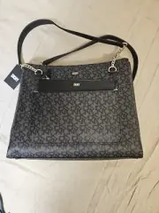 DKNY Logo Canvas Bag+ Black Mini Bag 2 Piece.