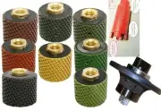 1 3/8" core bit polishing drum 8 Piece + 3/8" demi bullnose router bit stone