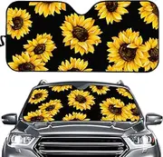 JoyLamoria Sunflower Car Windshield Sun Shade Front Window Visor Sunshade Universal Fit, Protect Your Vehicle Interior. UV Sun and Heat Blocking
