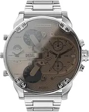 [Diesel] Men's Silver Stainless Steel Mr. Daddy 2.0 Analogue Watch, 57mm