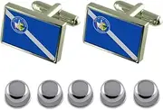 [Select Gifts] Shirt Dress Studs Las Vegas City USA Flag Cufflinks