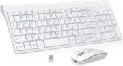 Wireless Keyboard and Mouse Combo, Ultra Slim Wireless Computer Keyboard and Mou