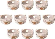 Set of 10, Shino Iranami Stove, 4.5 x 2.6 inches (11.5 x 6.5 cm) | Stove, Banko Ware, Direct Fire, Setomonohonpo