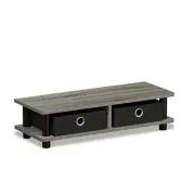 FURINNO Turn-N-Tube Monitor Stand French Oak Gray/Black