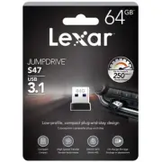 Lexar 64GB JumpDrive S47 Plug N Stay USB 3.1 Flash Drive Memory Stick Pen Drive