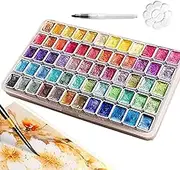 Bvizyelck Epoxy Resin Color Pigment - Glitter Pearl Pigment | 60 Colors Shimmer Portable Mineral Painting Supplies for Making Decoration Artists Beginners Nails