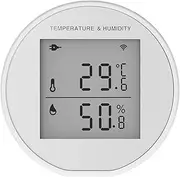Digital Hygrometer Thermometer with Temperature Monitor, Room Temperature and Humidity Sensor Gauge Large LCD Display Notification Alerts, 2 Years Data Storage Export for Indoor