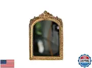 TenFuju 10” x 7” Small Gold Vintage Wall Mirror, Antique Gold Resin Baroque M