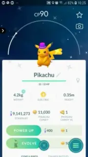Shiny Pikachu ( New Year Hat 2021 ) Pokemon Trade Go