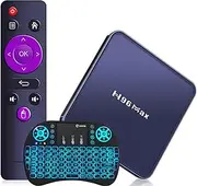 Android TV Box 11.0, 4GB + 64GB RK3318 Support 2.4G/5.8G WiFi Bluetooth 4.1 Ethernet LAN 3D 4K HDR Android Box 2022 Smart TV Box with Mini Backlit Keyboard,4gb+32gb