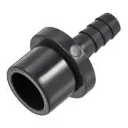 PVC Pipe Fitting 8mm Barbed x 20mm OD Spigot Straight Hose Connector Black