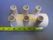 1 – Magic Plastics Manifold, 3/4" Barb, 6 Port, 2" Slip x Dead End 0367-20. NEW