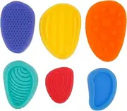 Silicone Stone Toys,Silicone Stress Calming Toys,Textured Soft Silicone Stone,Textured Worry Stones Toy,Silicone Stones Toy,Soft Stone Toy for Kids Children (A)